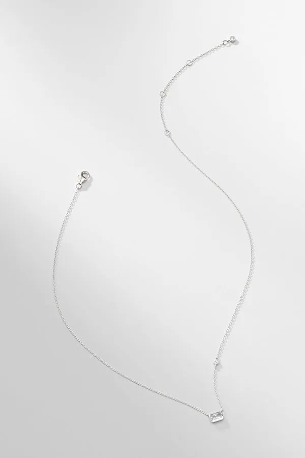 Asscher-Cut Necklace :: Silver
