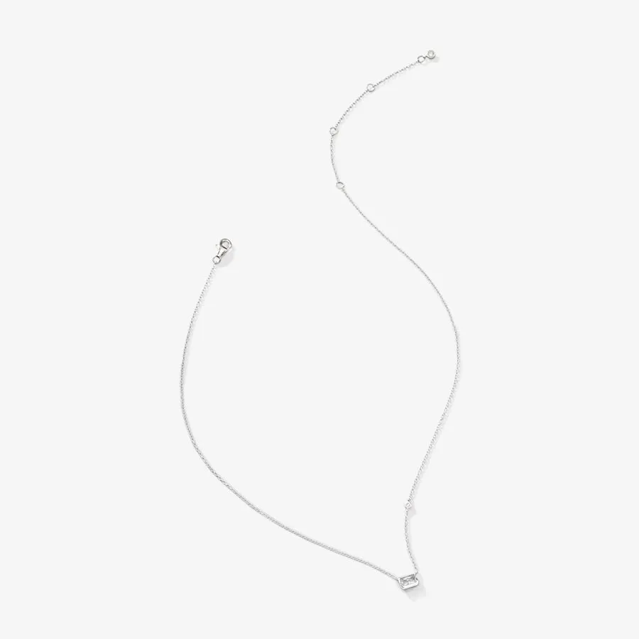 Asscher-Cut Necklace :: Silver