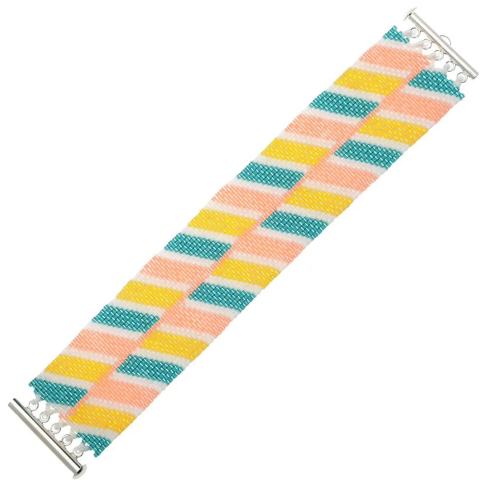 Citrus Striped Peyote Bracelet