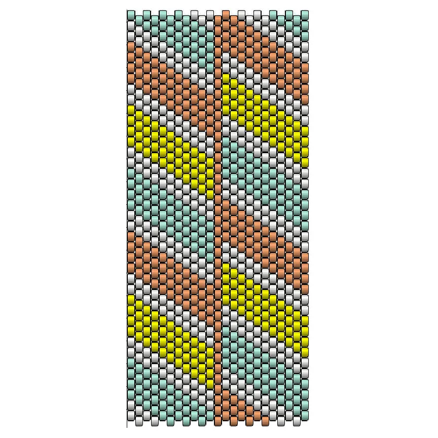 Citrus Striped Peyote Bracelet