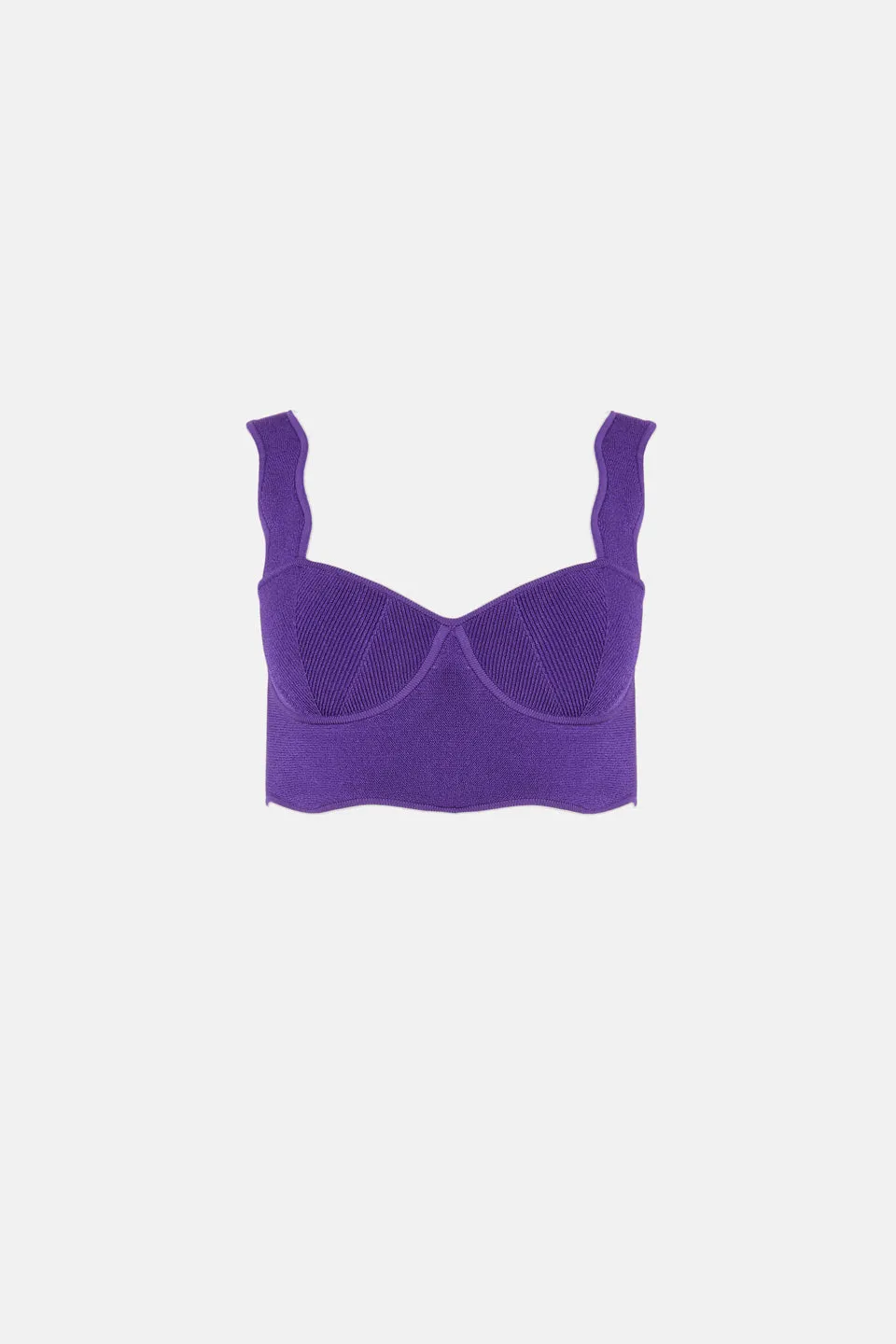 Delia Scalloped Top - Purple