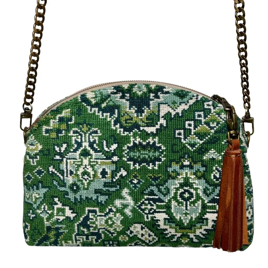Green Porcelain Needlepoint Purse