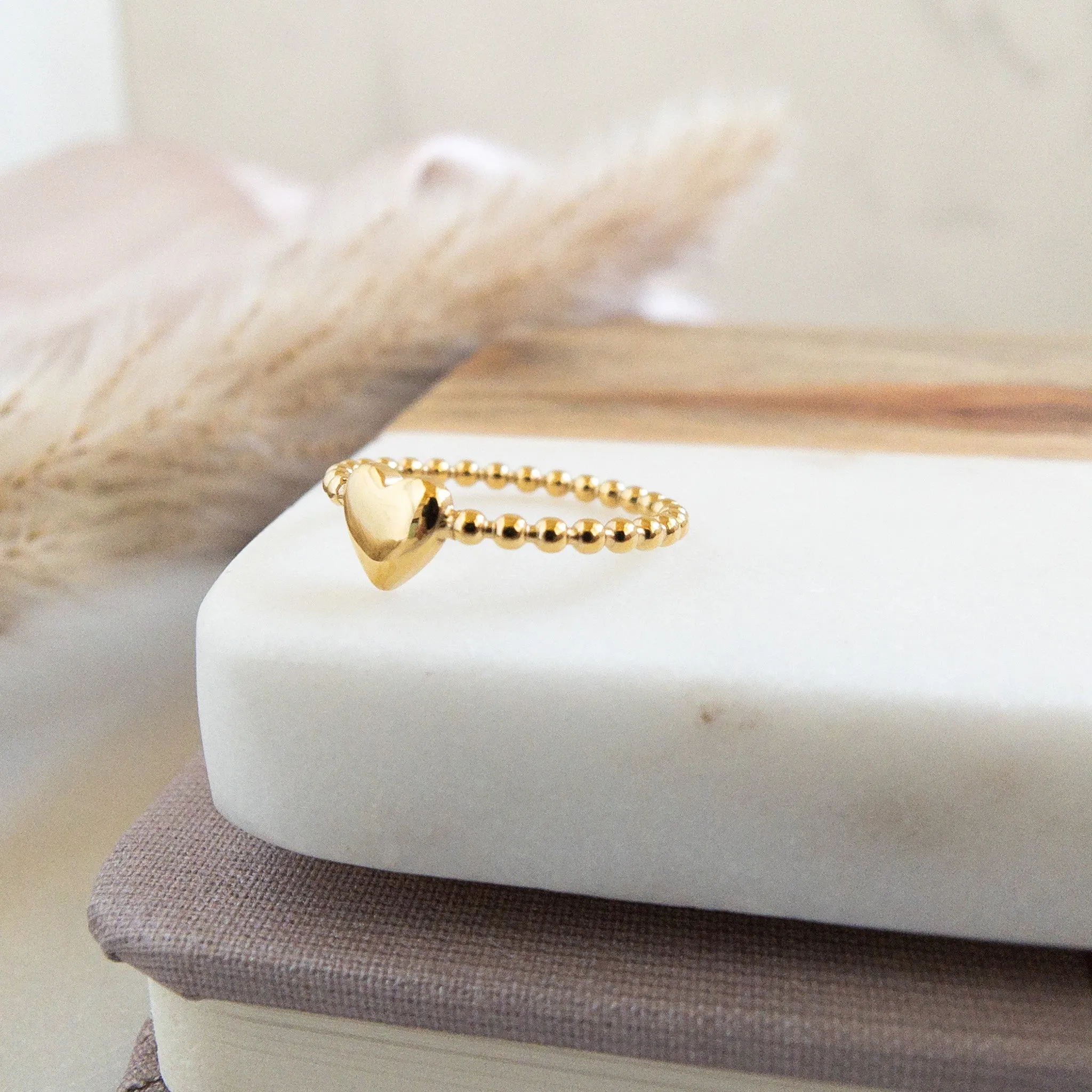 Heart Beaded Ring
