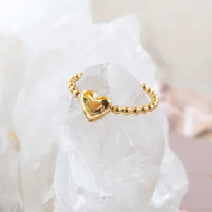 Heart Beaded Ring