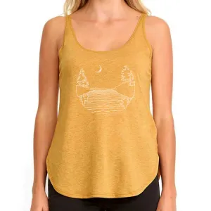 Islands at Night - Womens Festival Tank Top (Antique Gold)