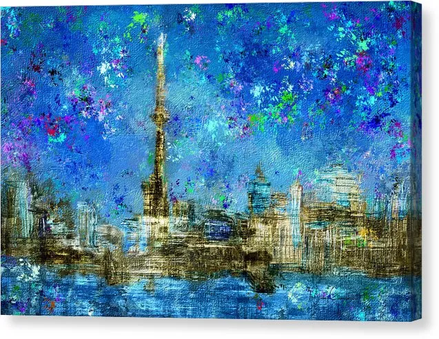 Painted City - Toronto Skyline  Canvas Print