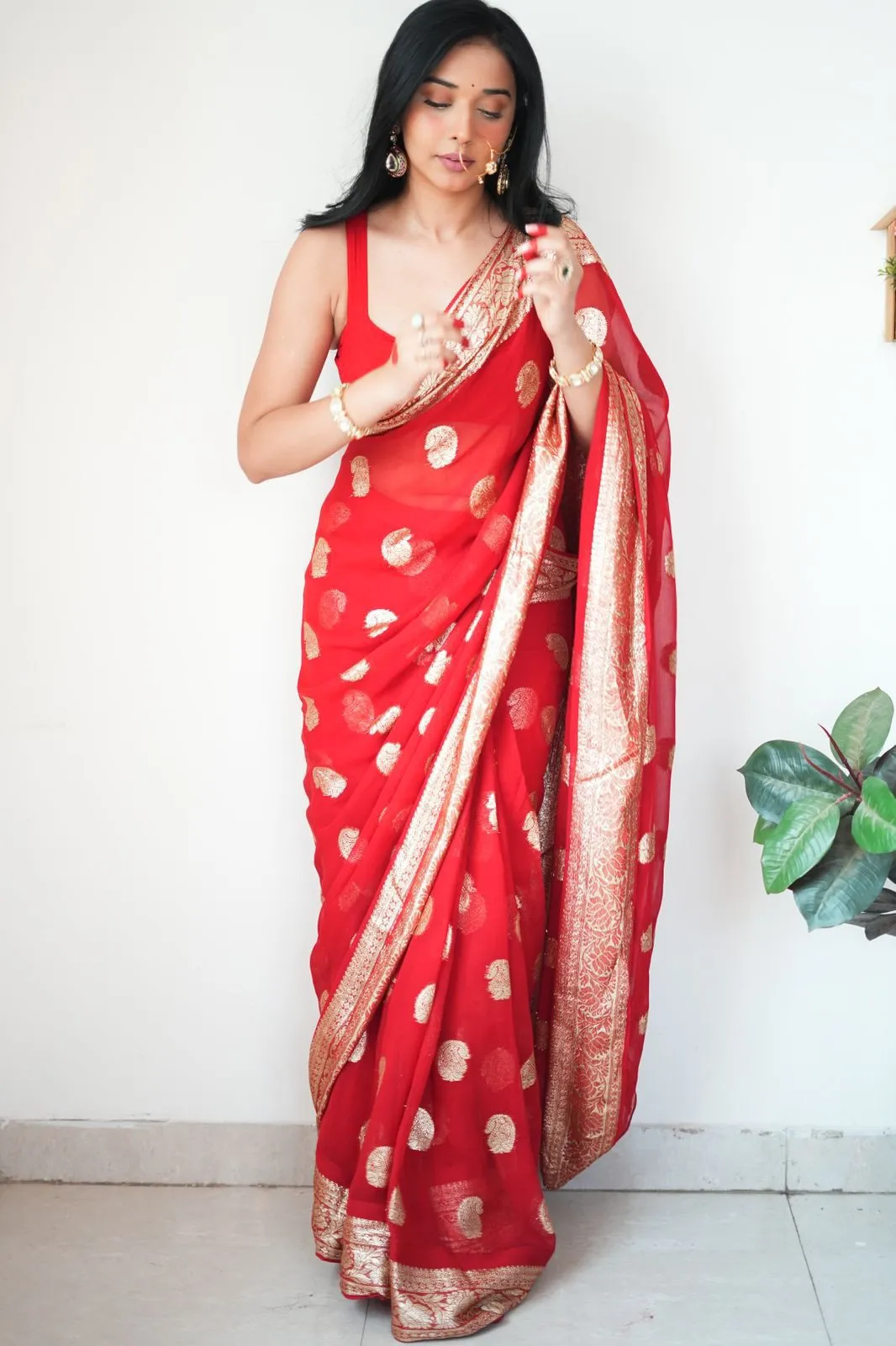 Party Wear Ready to Wear Karva Chauth Pure Viscose Saree