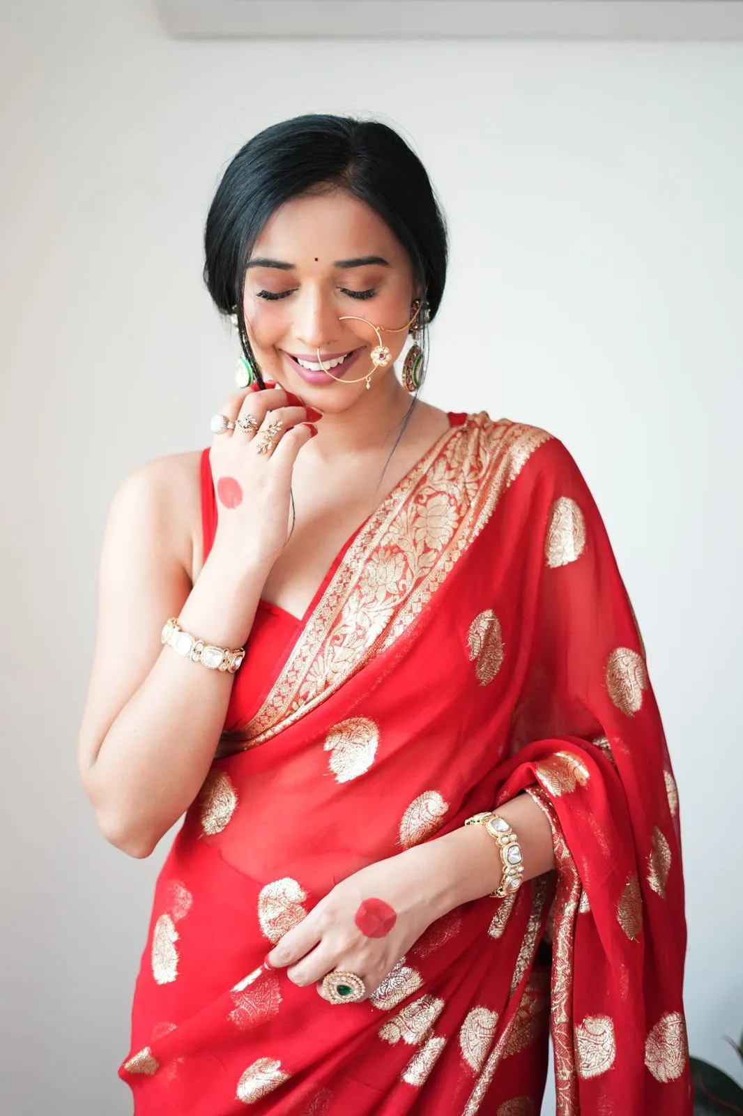 Party Wear Ready to Wear Karva Chauth Pure Viscose Saree