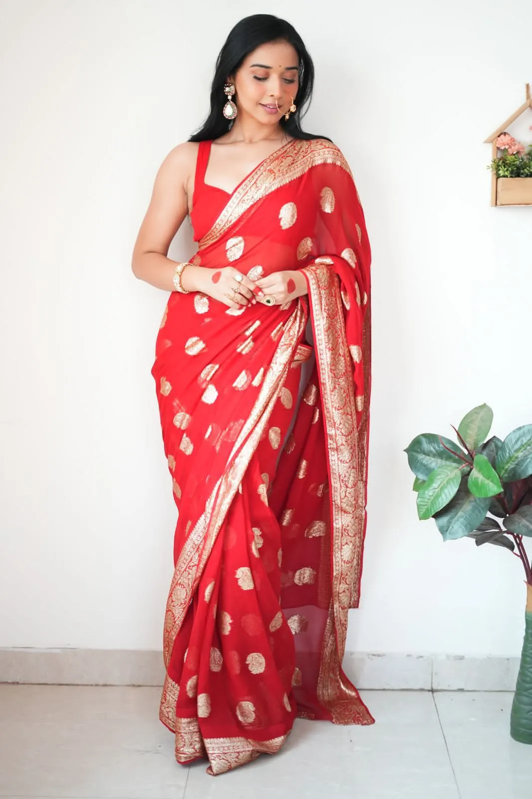 Party Wear Ready to Wear Karva Chauth Pure Viscose Saree