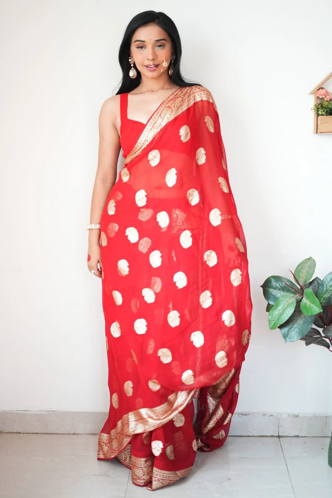 Party Wear Ready to Wear Karva Chauth Pure Viscose Saree
