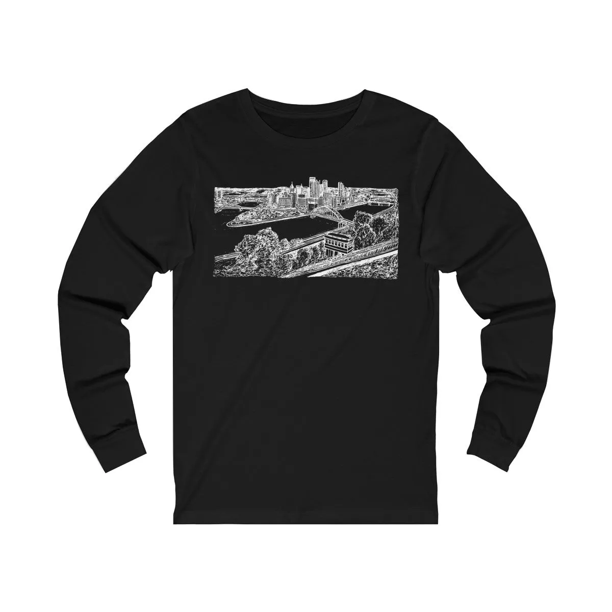 Pittsburgh Skyline - Unisex Jersey Long Sleeve Tee