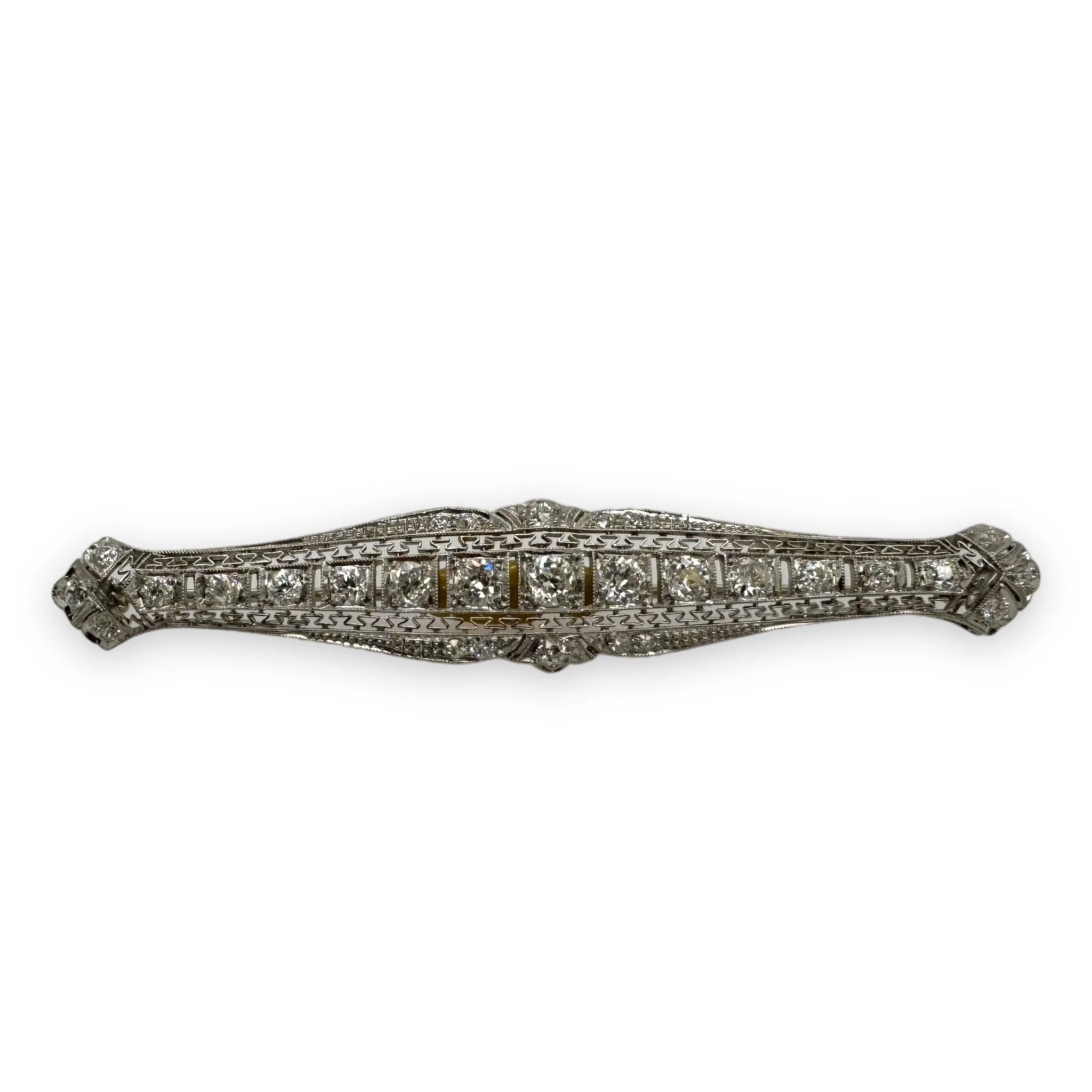 Platinum Diamond Bar Pin
