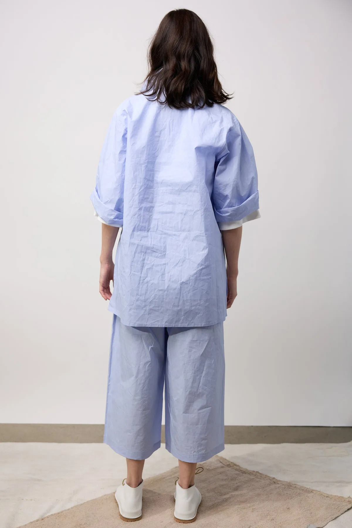 Ponce Relaxed Wide Pant - Sky