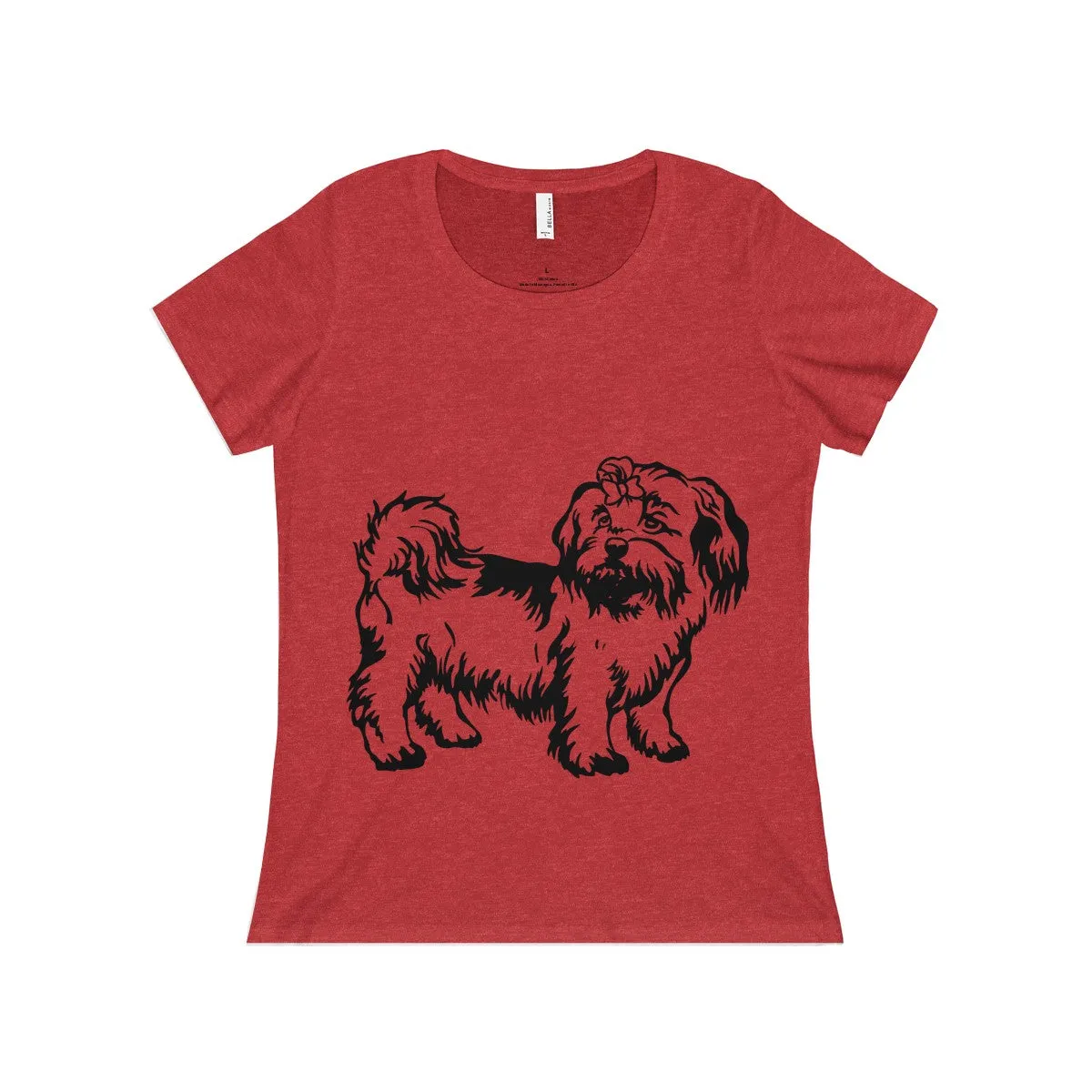 Shih Tzu Women's Relaxed Jersey Short Sleeve Scoop Neck Tee