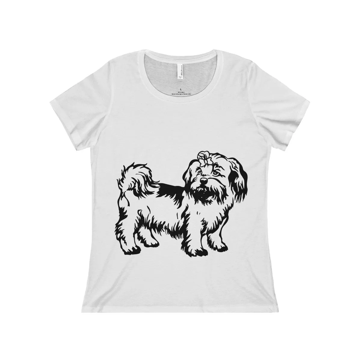Shih Tzu Women's Relaxed Jersey Short Sleeve Scoop Neck Tee
