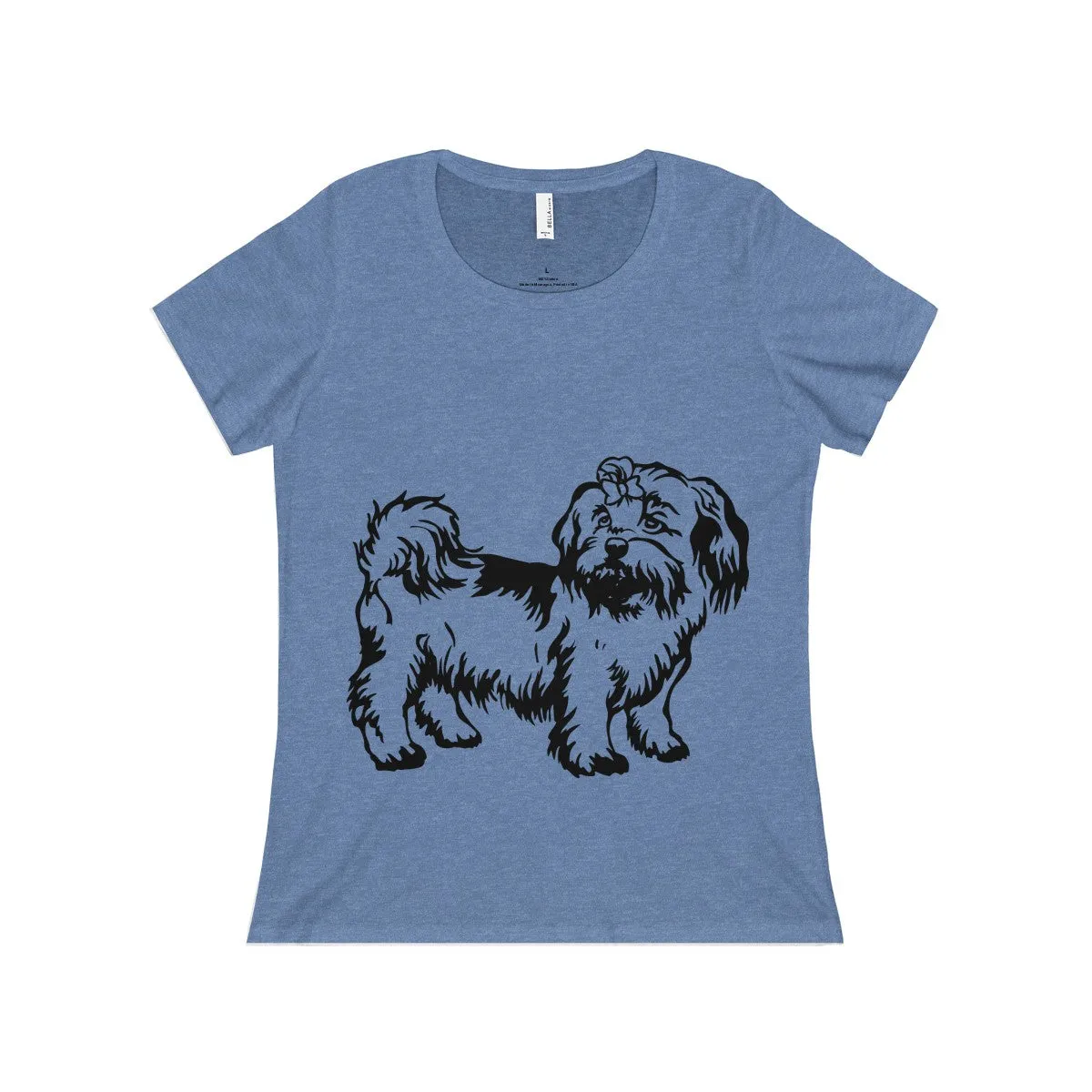 Shih Tzu Women's Relaxed Jersey Short Sleeve Scoop Neck Tee