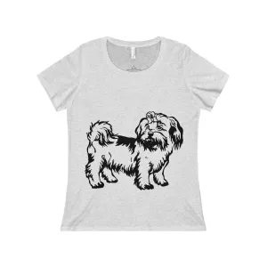 Shih Tzu Women's Relaxed Jersey Short Sleeve Scoop Neck Tee