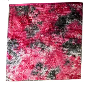 Silk Flags Bold Red & Black on White  36"x38"